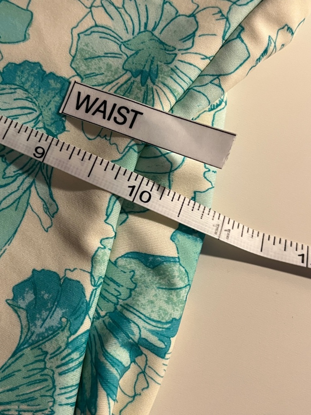 NWT Shade & Shore White & Aqua Floral Off-Shoulder Ruffle Swimsuit- 1 piece Sz S - Picture 13 of 15